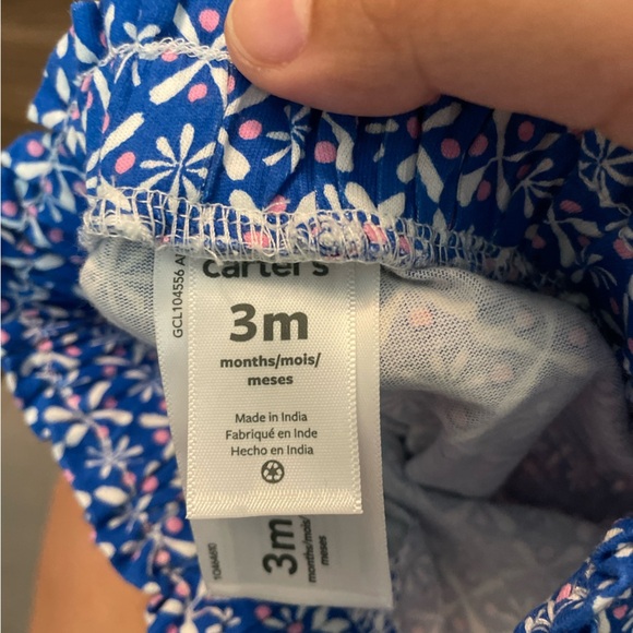 Carter's Blue and Pink Floral Baby Girl Outfit size 3M - Picture 6 of 6